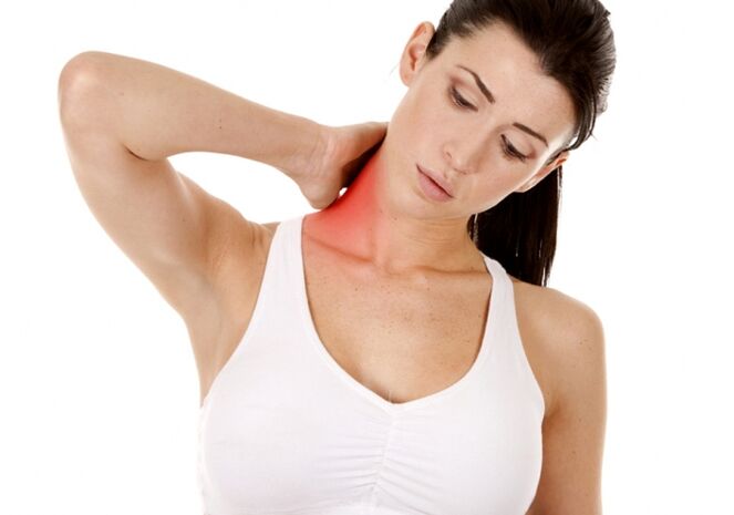 Un sintomo dell'osteocondrosi cervicale è il dolore al collo